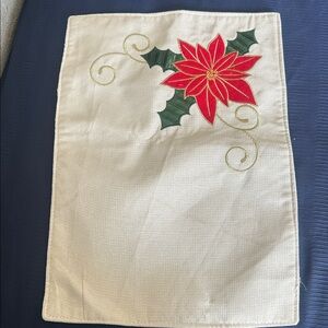 3 Festive Poinsettia Table mats